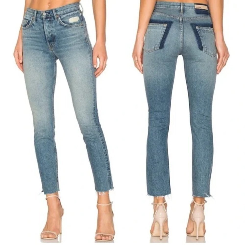 GRLFRND Karolina High-Rise Skinny Jean in Whole Lotta Love Size 24 - Picture 2 of 14